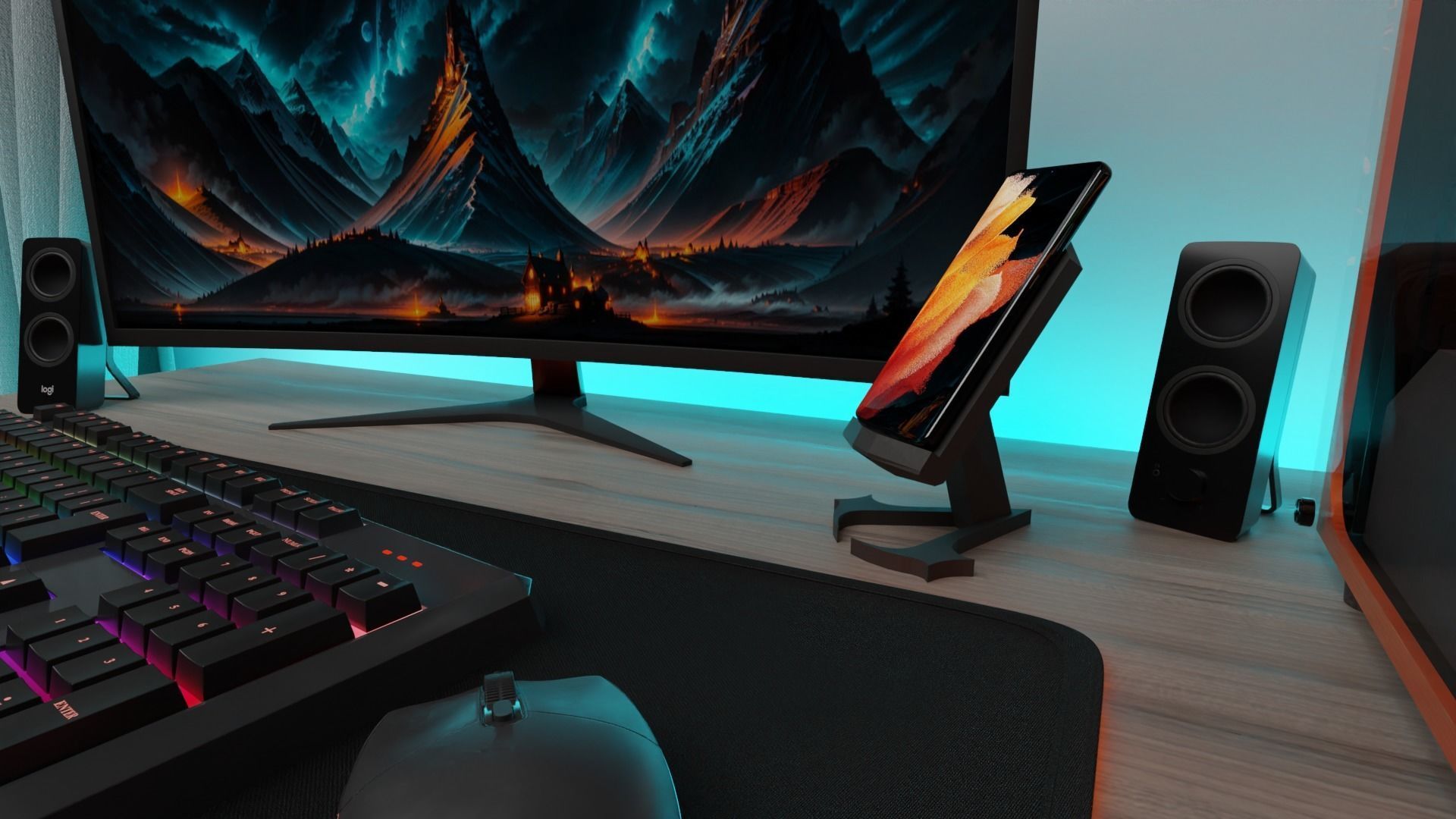 ASSASSINS CREED THEMED PHONE STAND 3D print model_3