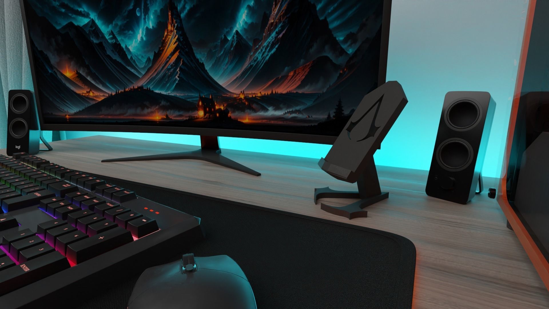 ASSASSINS CREED THEMED PHONE STAND 3D print model_2