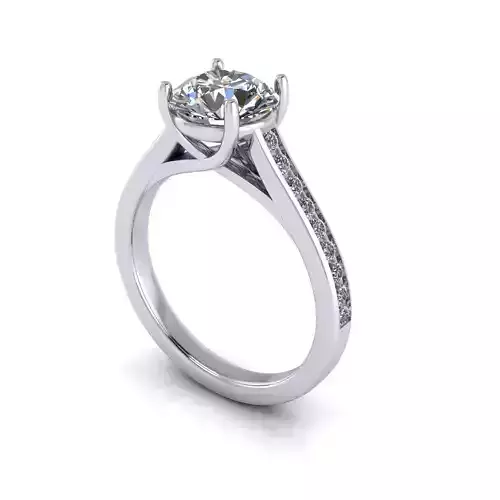 Solitaire Diamond Engagement Ring R141