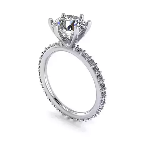 Solitaire Diamond Wedding Ring R136