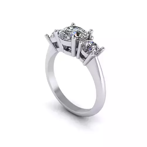 Three-stone Diamond Wedding Ring R100