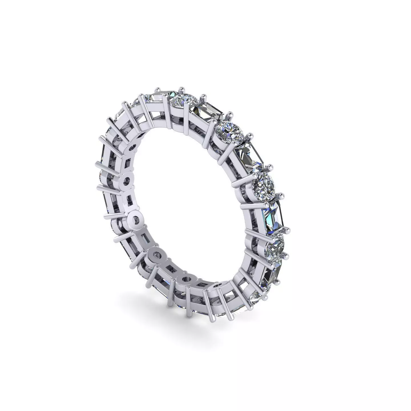 Matching Diamond Ring Package P2 3D print model_0