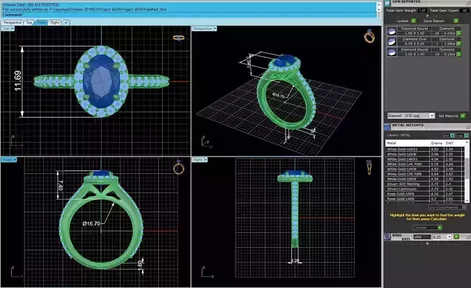 Women Diamond Wedding Ring R31