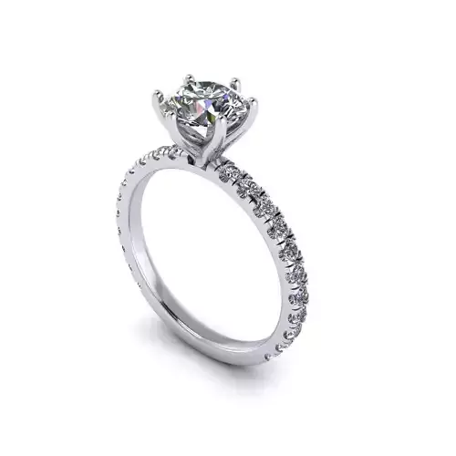 Solitaire Diamond Wedding Ring R54