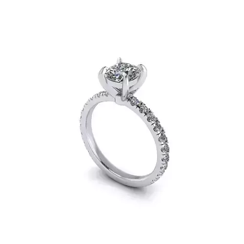 Solitaire Women Diamond Wedding Ring R5
