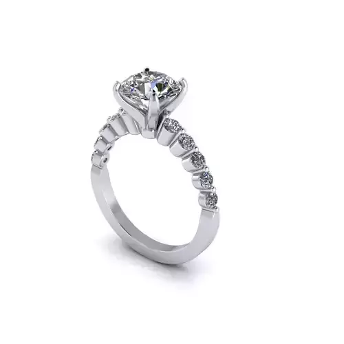 Solitaire Diamond Engagement Ring R34