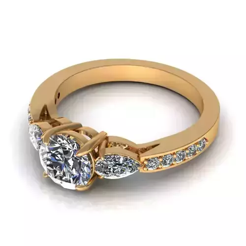 Three-0stone Fashion Diamond Ring R34