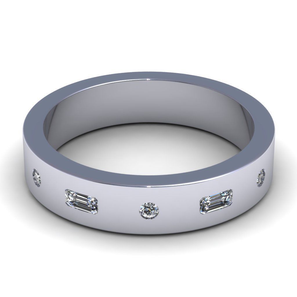 Men Diamond Ring R4 3D print model_3