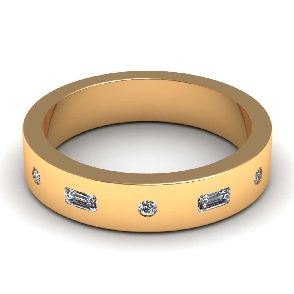 Men Diamond Ring R4 3D print model_1