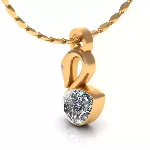 Diamond Swan Necklace 