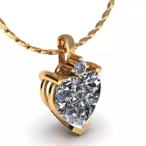 Heart Diamond Necklace 