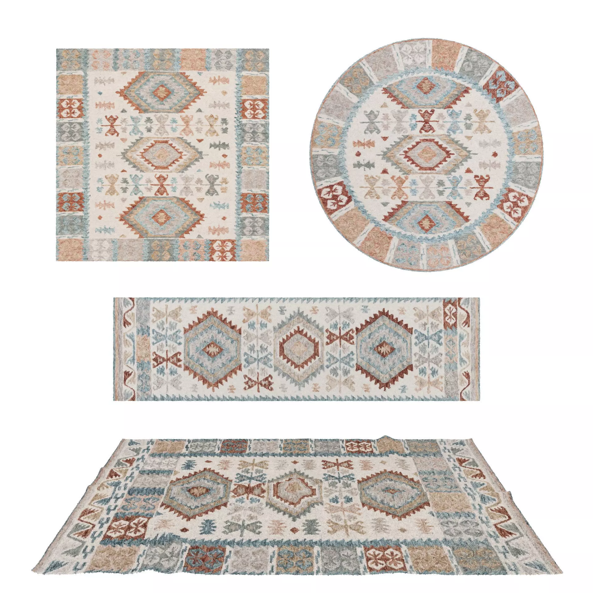 Rugs No 952 Low-poly 3D model_0