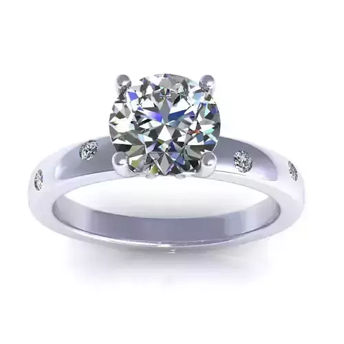 Solitaire Diamond Wedding Ring