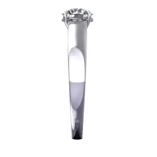 Solitaire Diamond Wedding Ring R6 3D print model