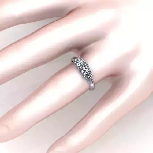 Three-stone Diamond Women Ring 