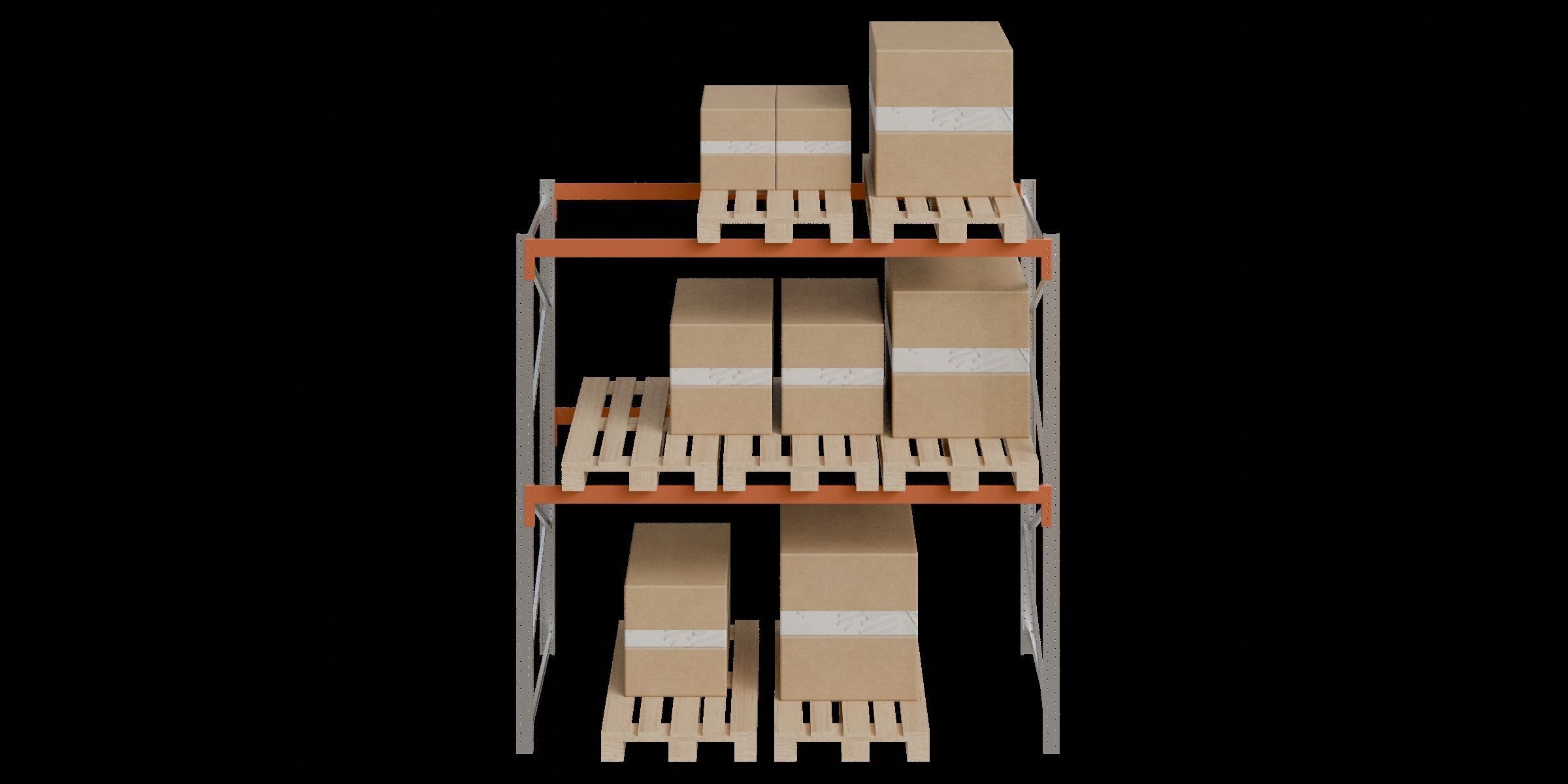 Carton boxes and metal frames Low-poly 3D model_10