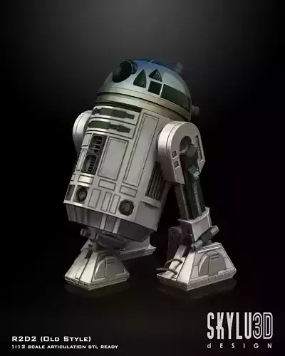 Old Style R2D2 Astromech Droid One12 Scale Articulation STL