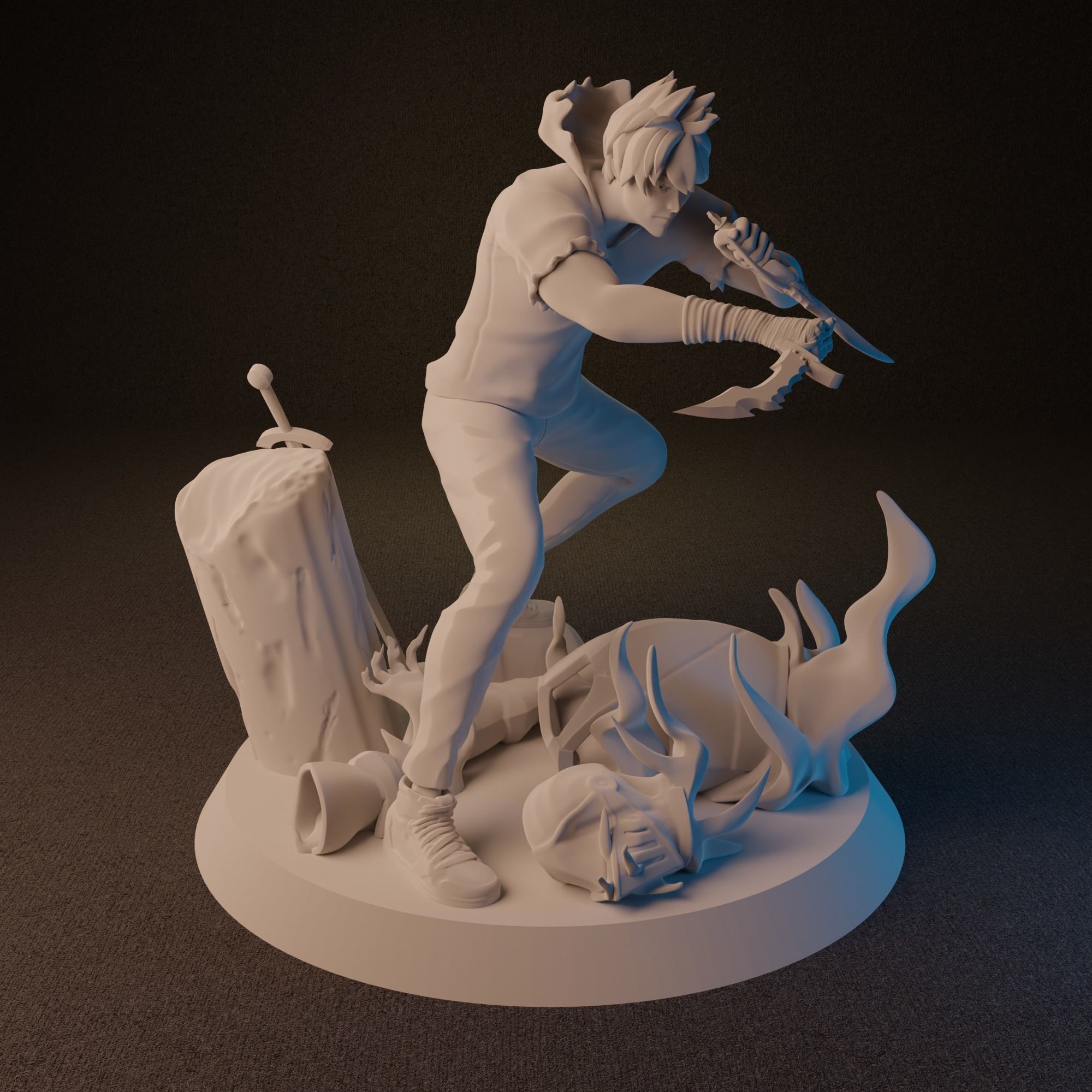 Sung Jin-Woo from Solo Leveling Anime 3D print model_9