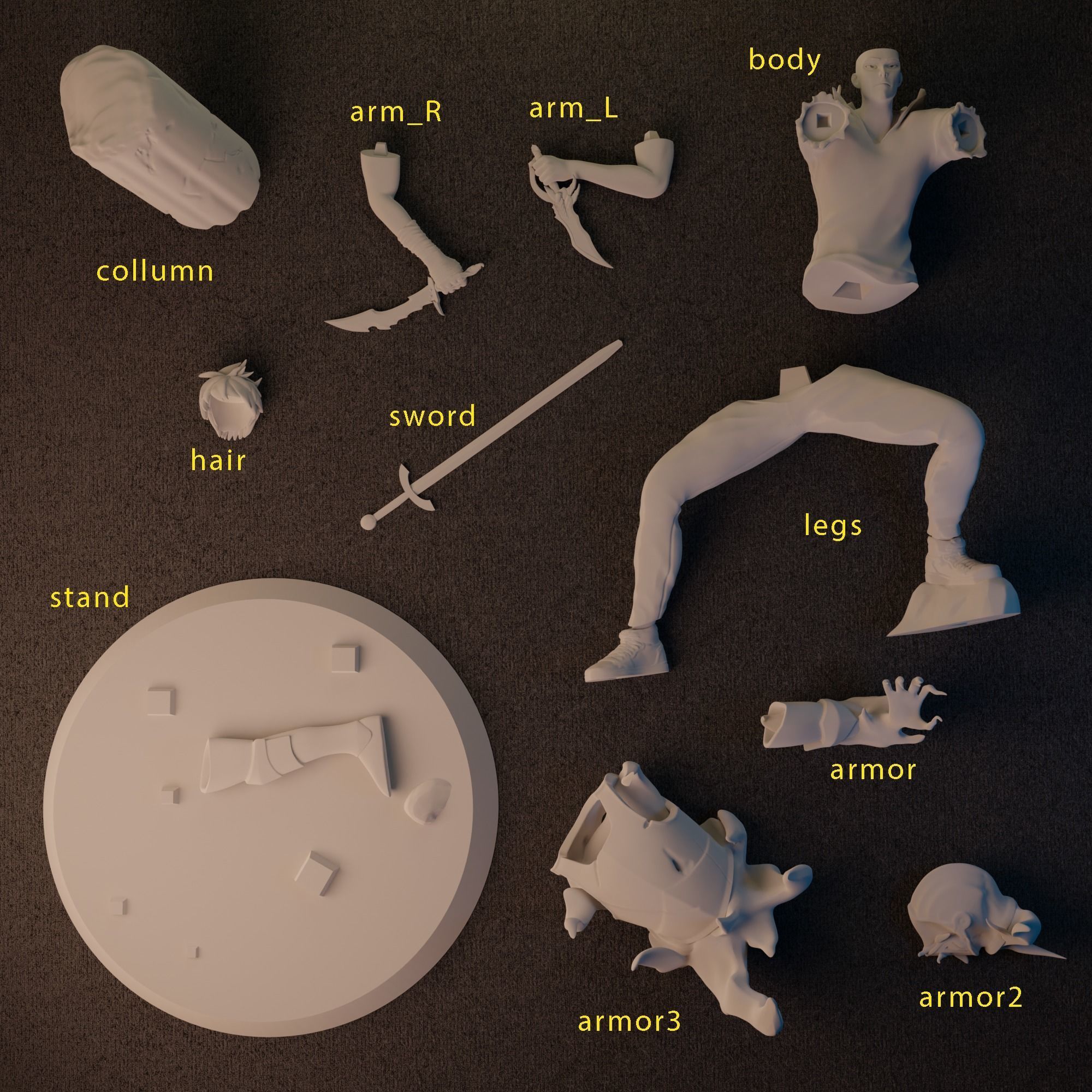 Sung Jin-Woo from Solo Leveling Anime 3D print model_7