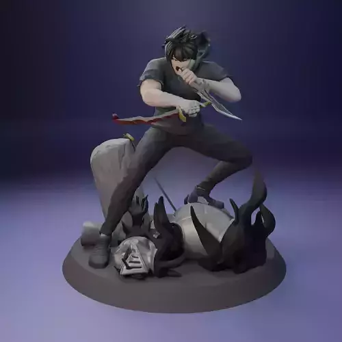 Sung Jin-Woo from Solo Leveling Anime 3D print model