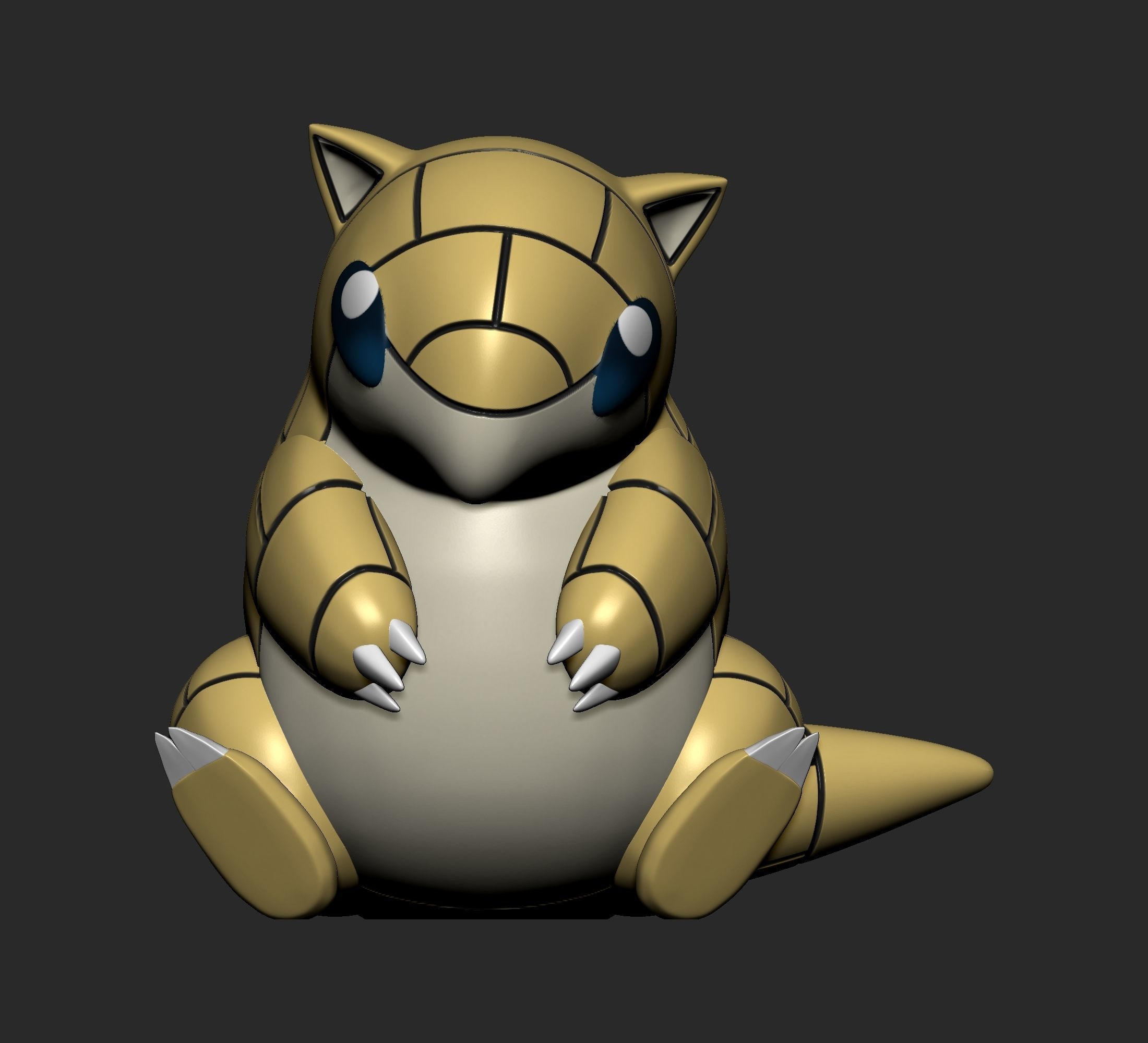 Pokemon - Sandshrew with 2 poses 3D print model_1