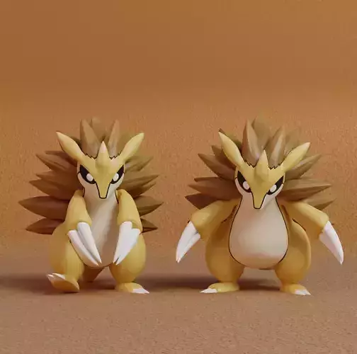 Pokemon - Sandshrew and Sandslash  3D print model