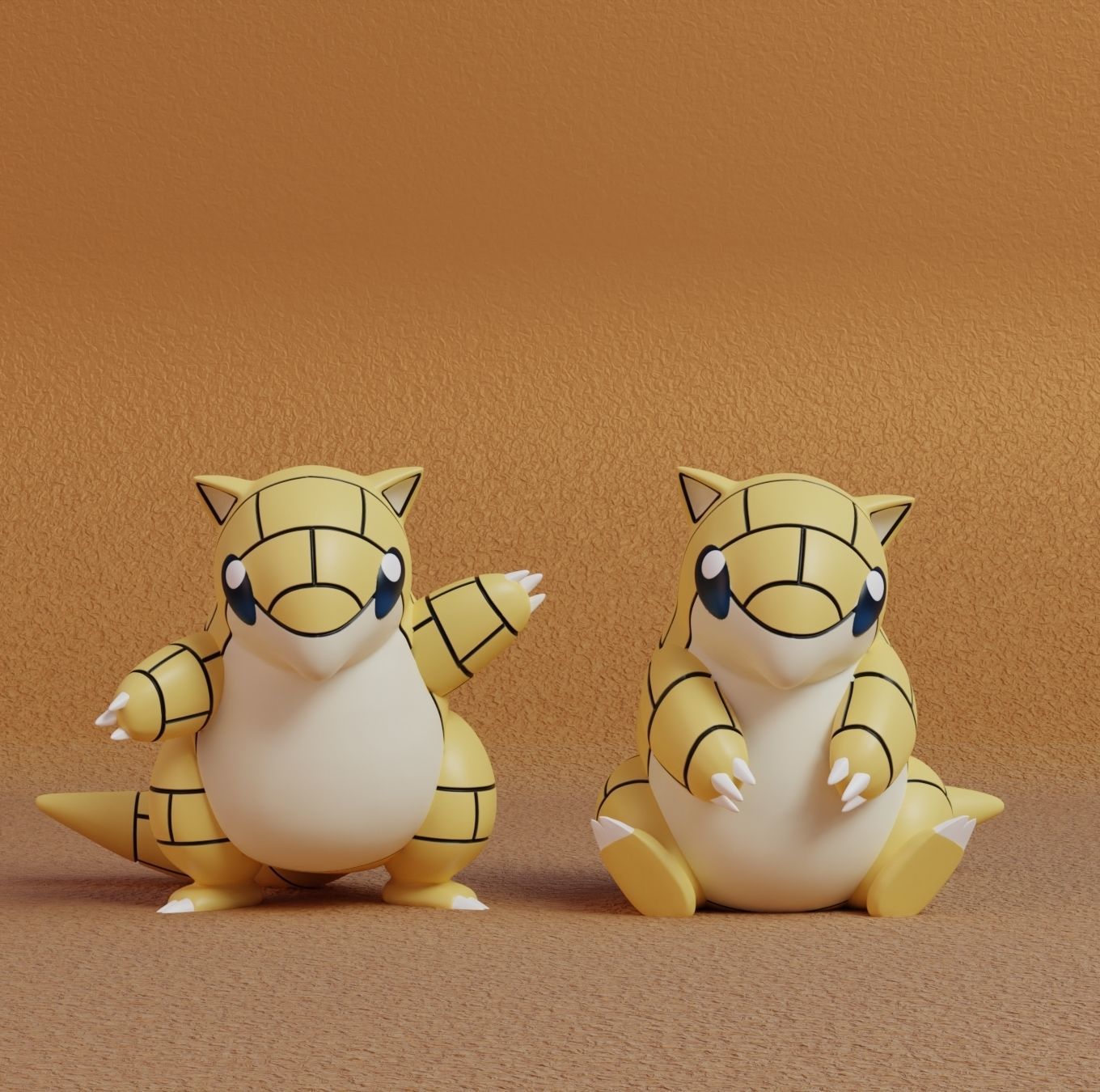 Pokemon - Sandshrew and Sandslash  3D print model_1