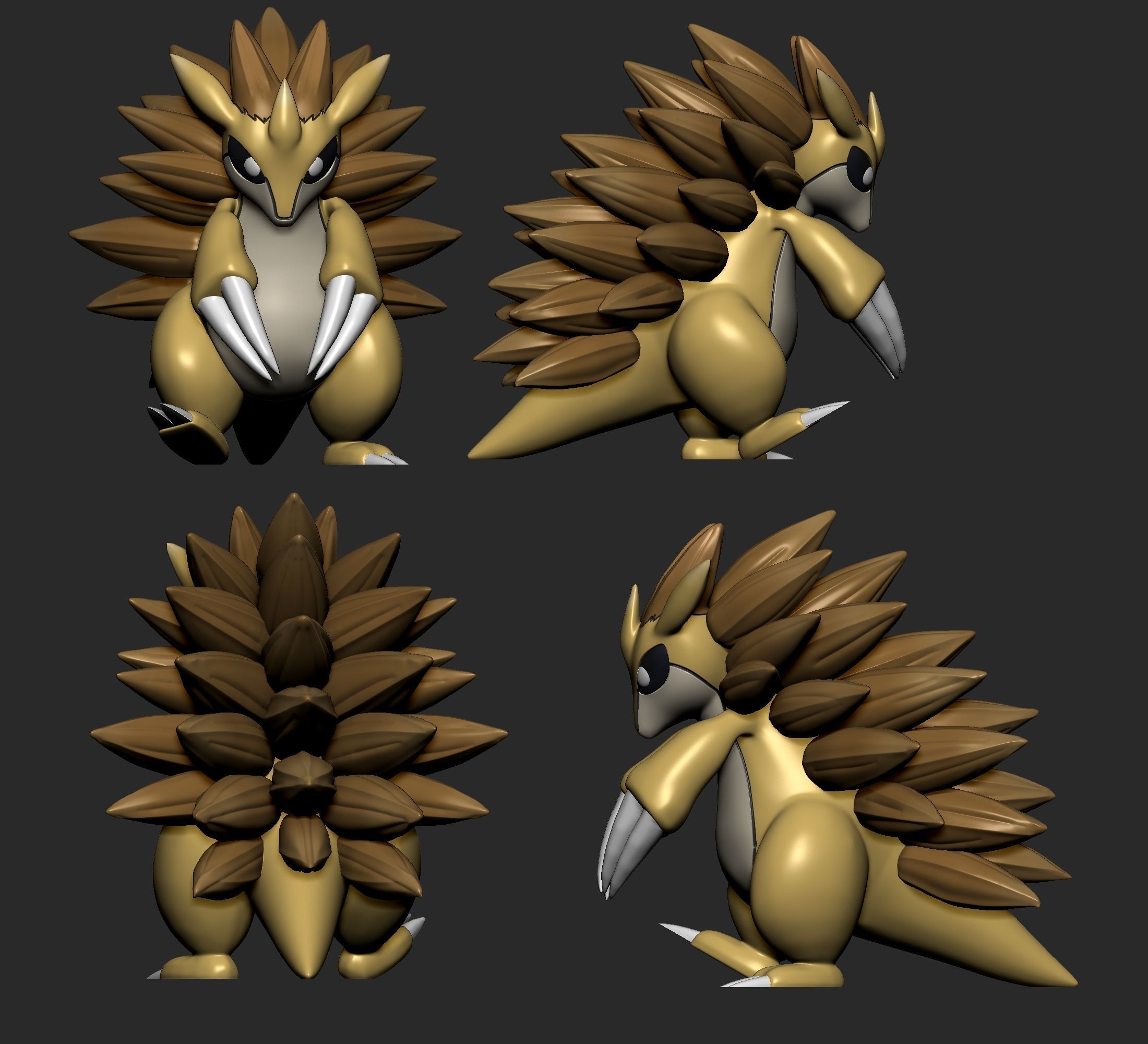 Pokemon - Sandshrew and Sandslash  3D print model_10