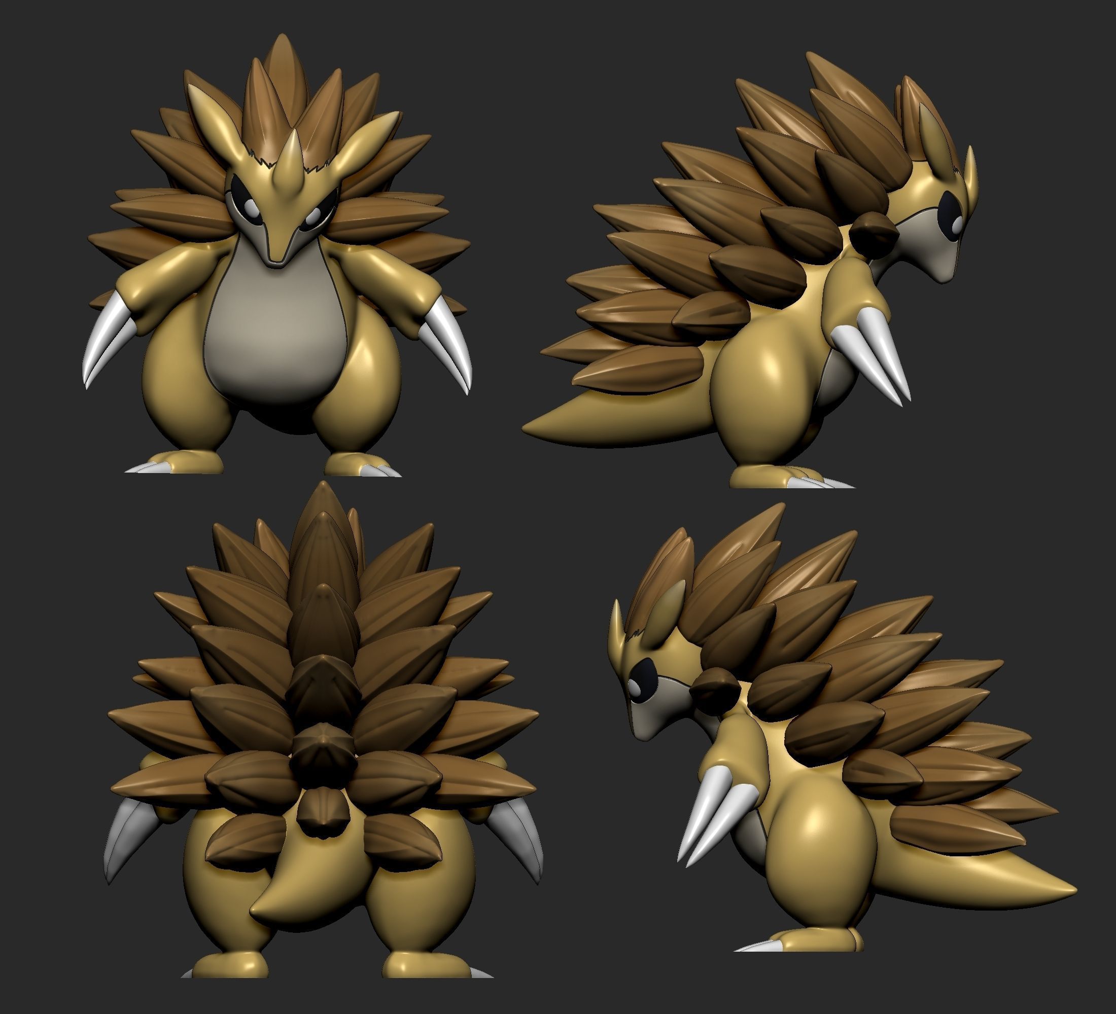 Pokemon - Sandshrew and Sandslash  3D print model_2