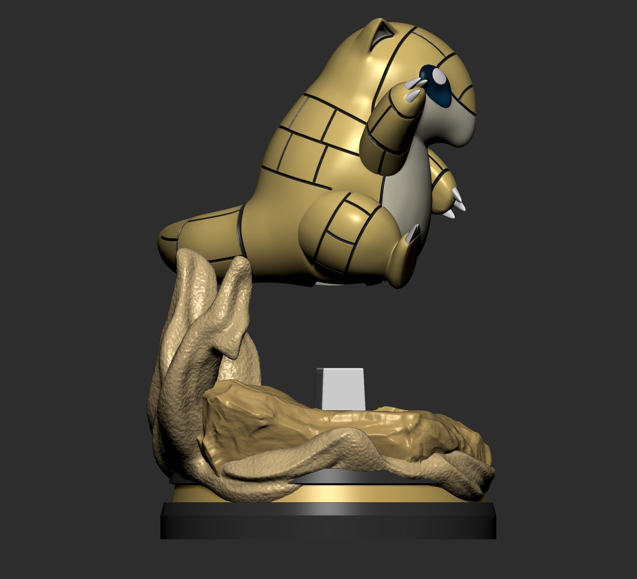 Pokemon - Sandshrew Figure 3D print model_10