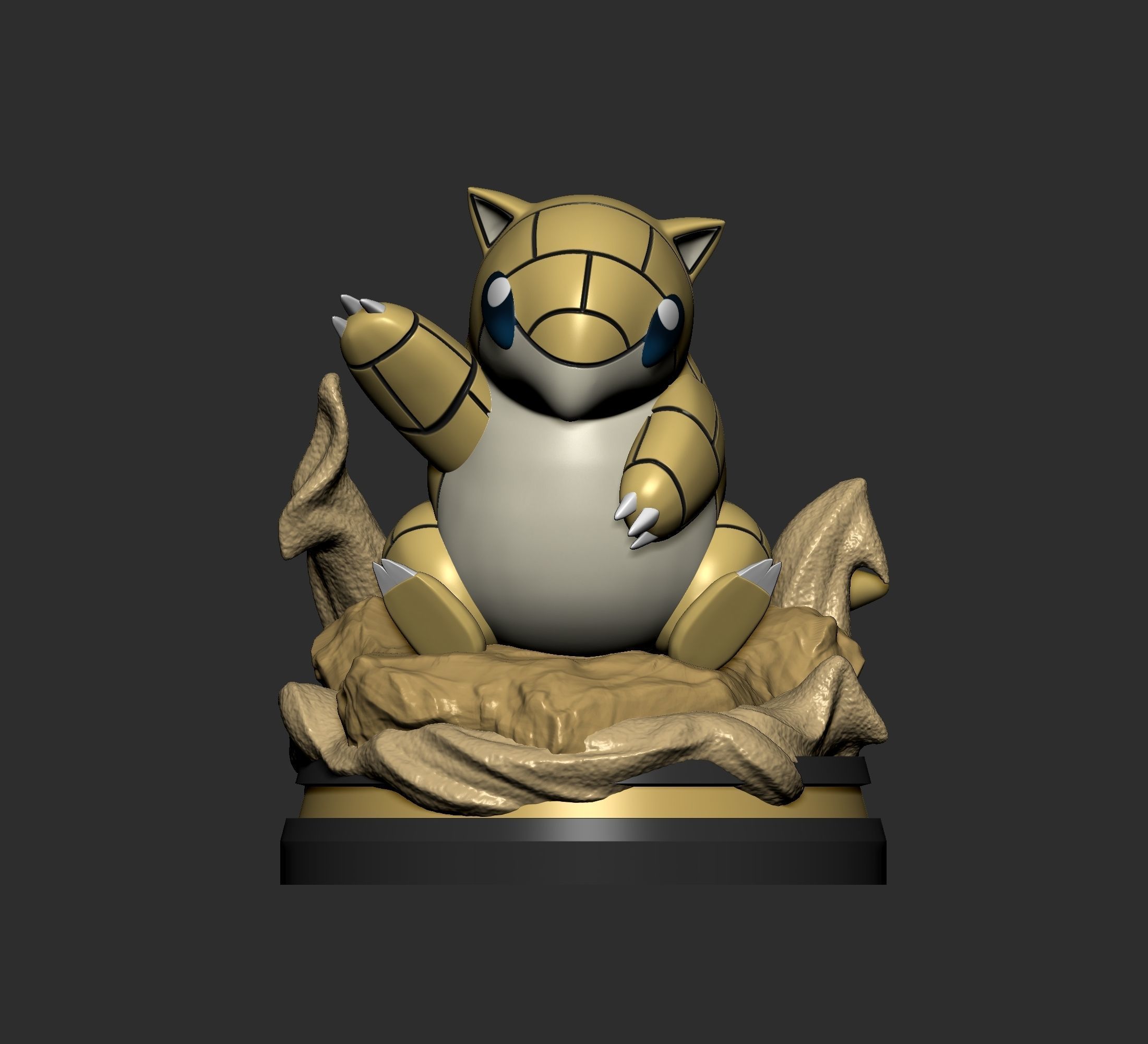 Pokemon - Sandshrew and Sandslash Figure 3D print model_9