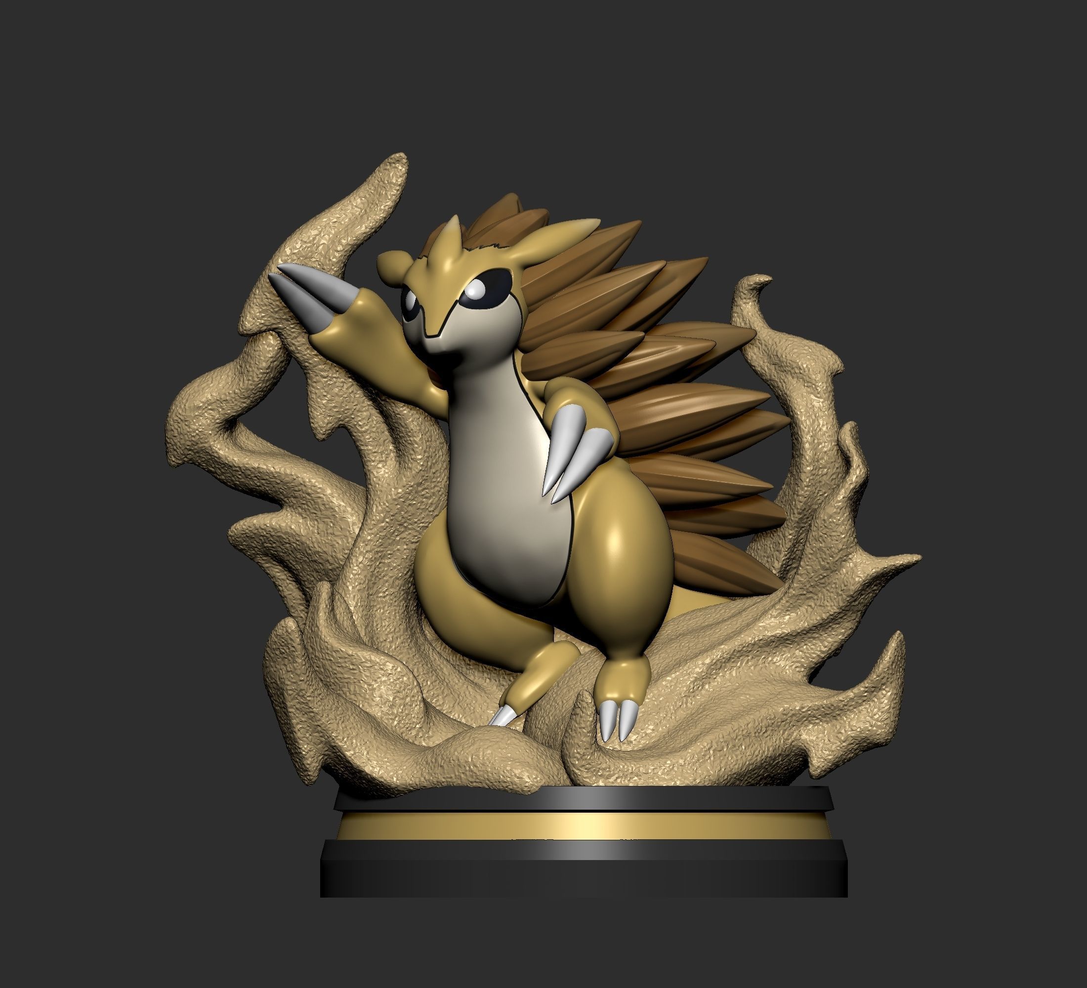 Pokemon - Sandshrew and Sandslash Figure 3D print model_3