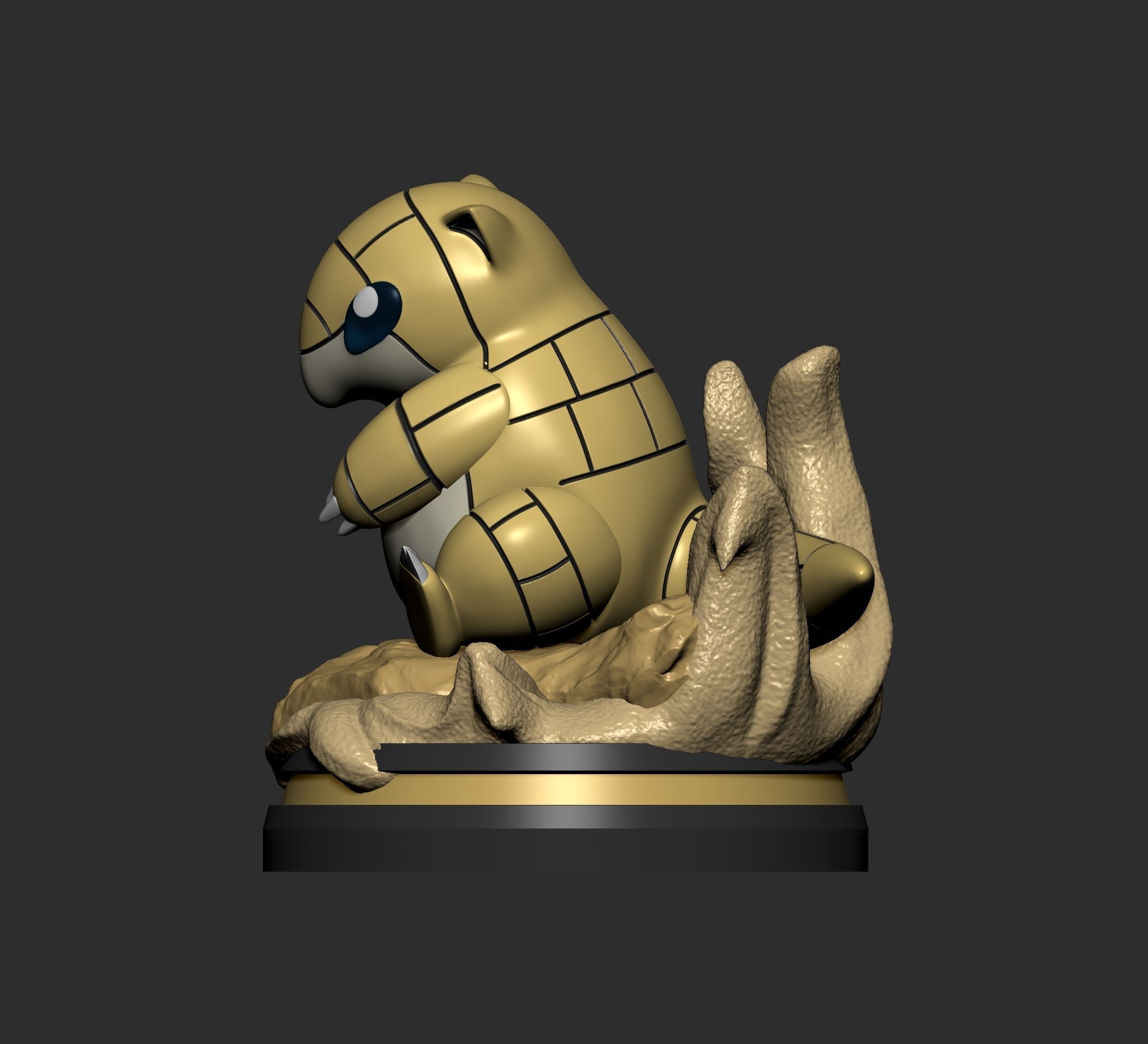 Pokemon - Sandshrew and Sandslash Figure 3D print model_12