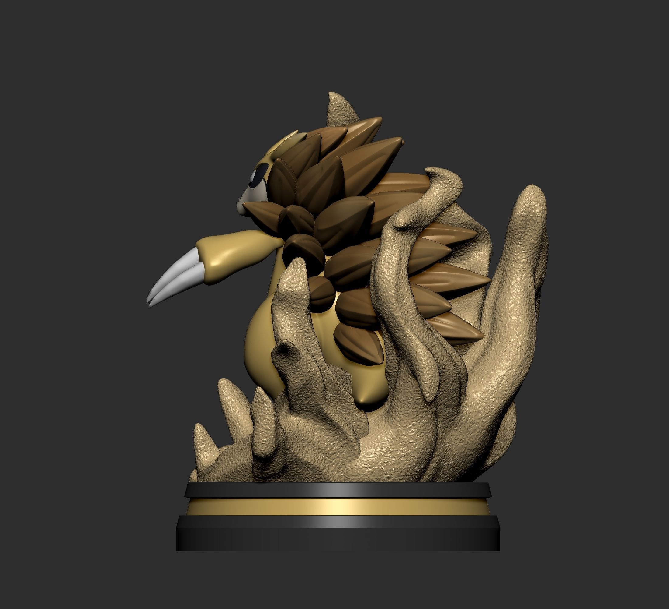 Pokemon - Sandshrew and Sandslash Figure 3D print model_4