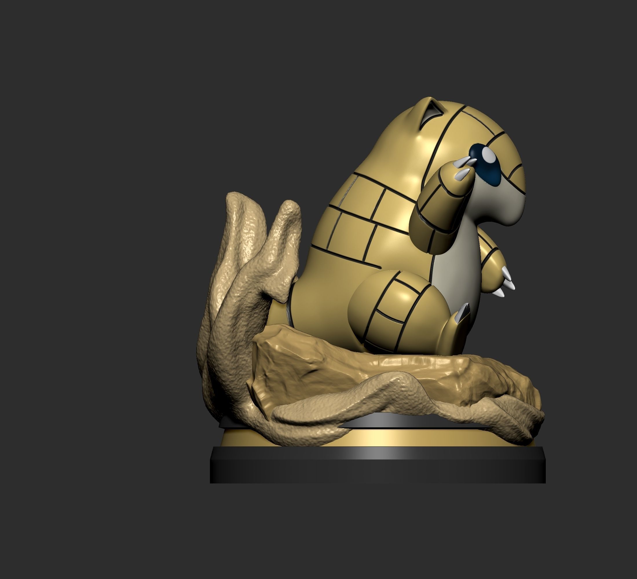 Pokemon - Sandshrew and Sandslash Figure 3D print model_13