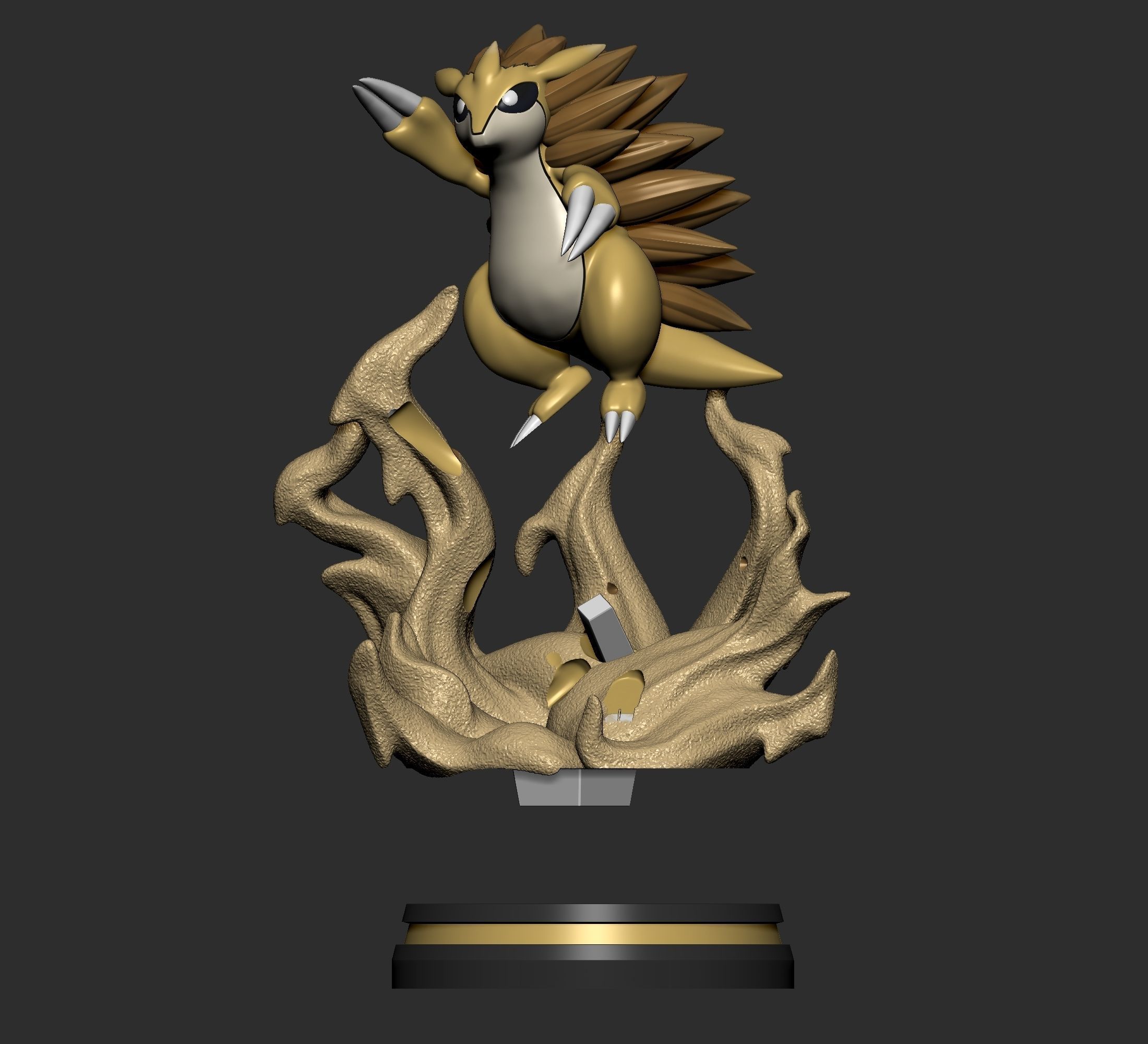 Pokemon - Sandshrew and Sandslash Figure 3D print model_7