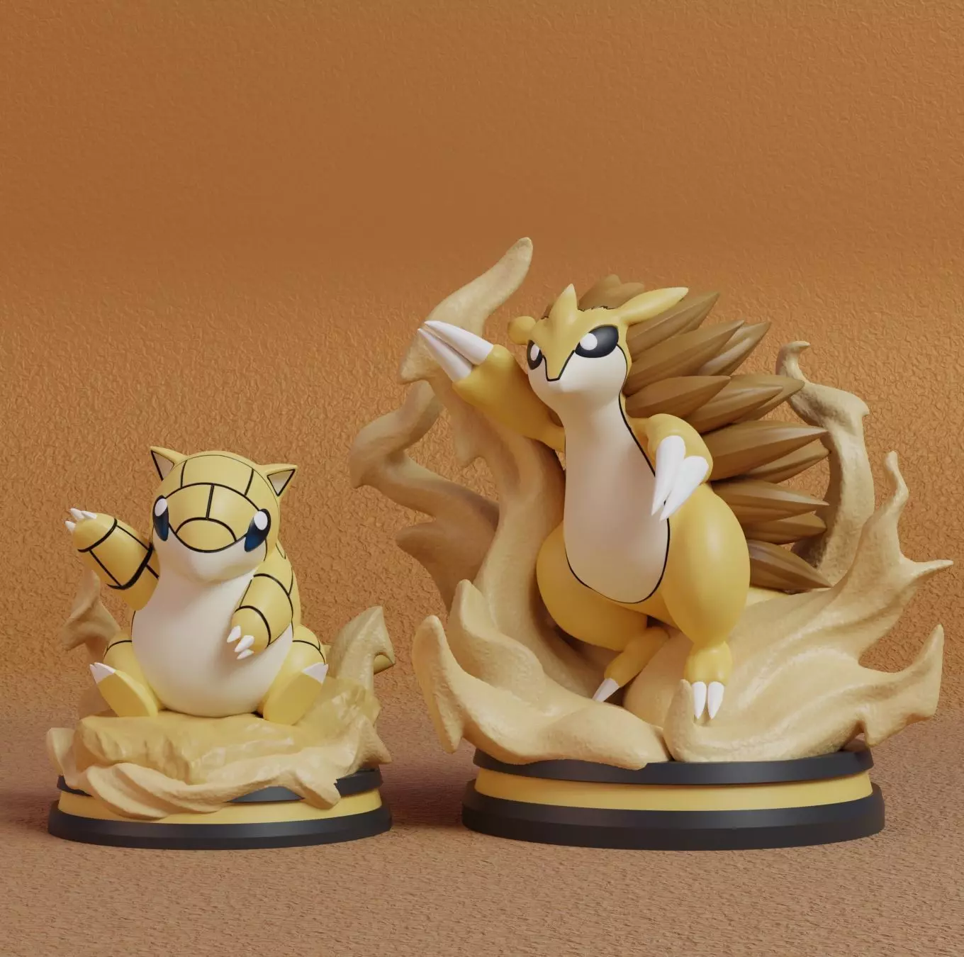 Pokemon - Sandshrew and Sandslash Figure 3D print model_0