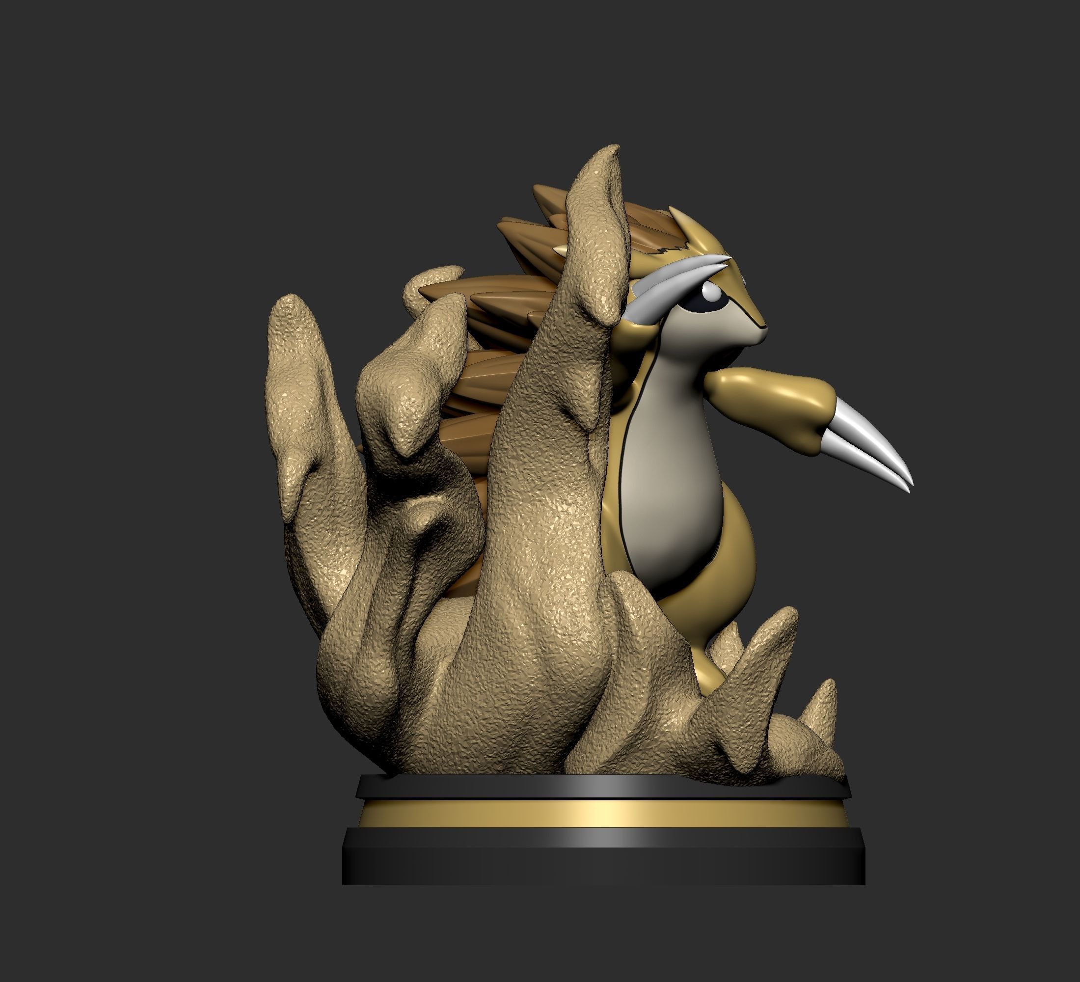 Pokemon - Sandshrew and Sandslash Figure 3D print model_6