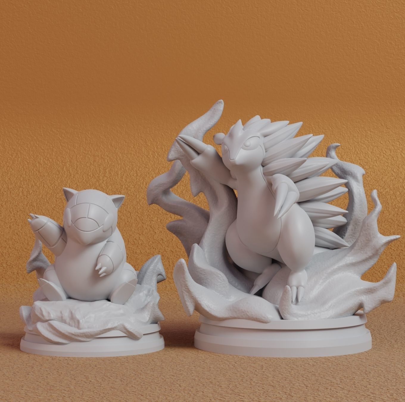 Pokemon - Sandshrew and Sandslash Figure 3D print model_1
