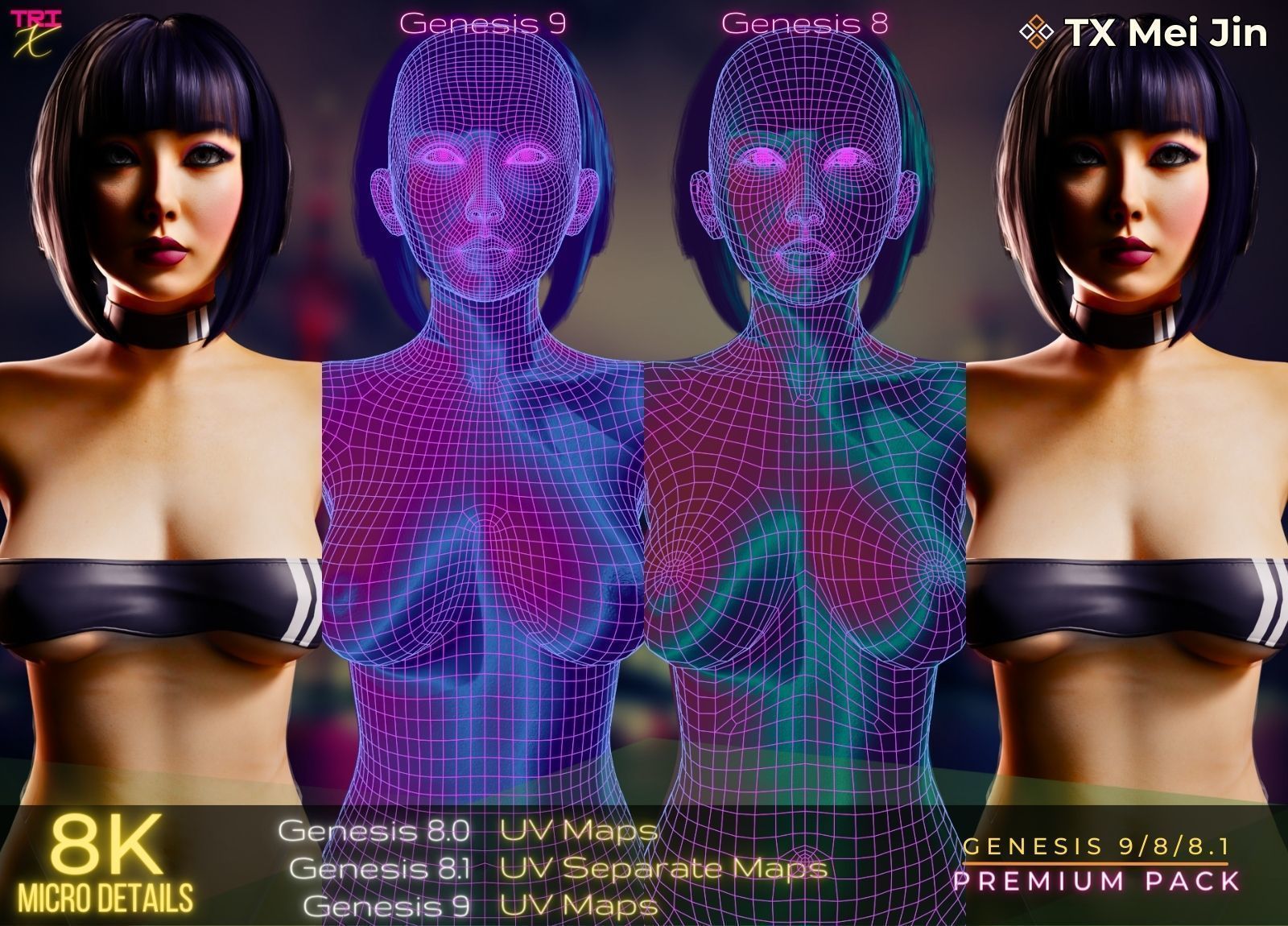 TX Mei Jin Premium Pack for G9 G8 G8-1 3D model_11