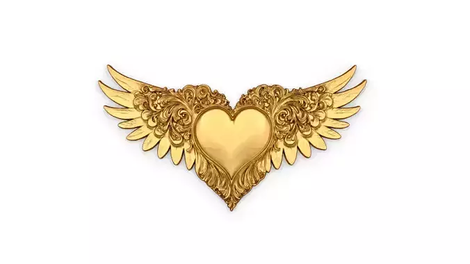 Wings Printable carved decor 06