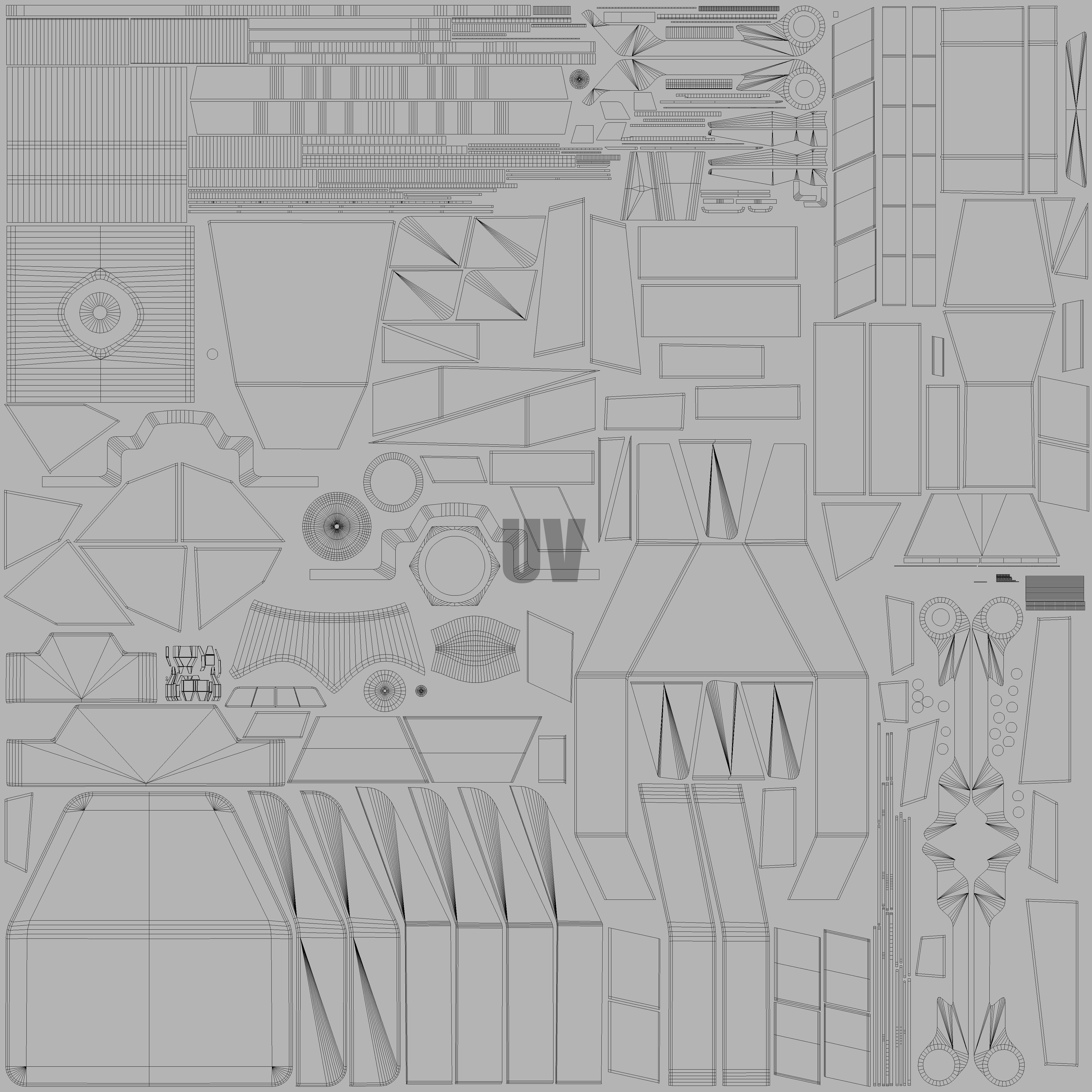 Sci-Fi Drone Low-poly 3D model_11