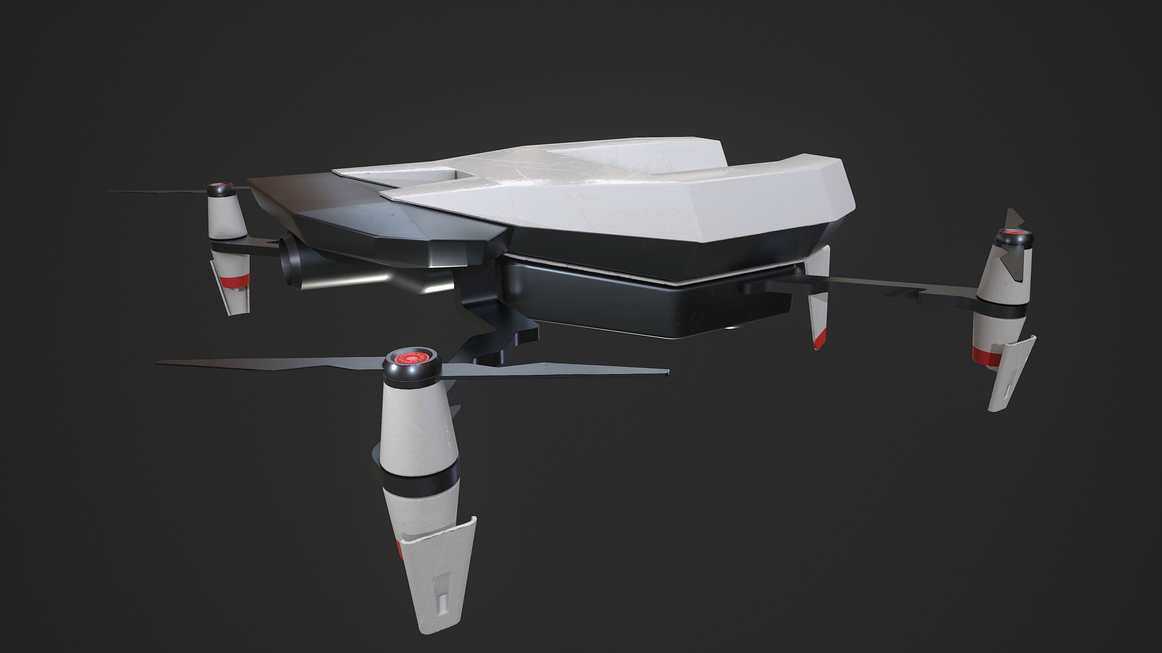 Sci-Fi Drone Low-poly 3D model_5