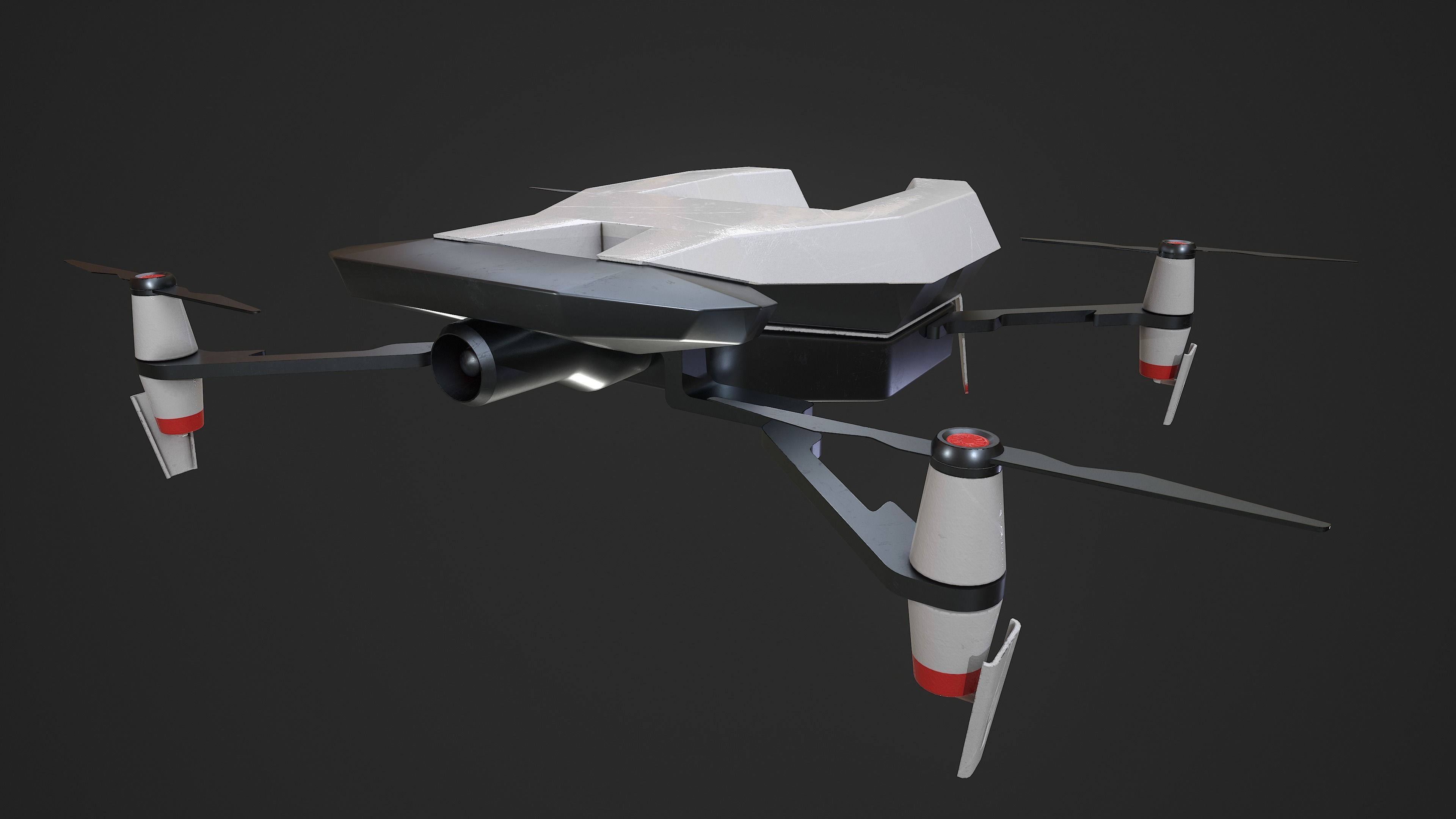 Sci-Fi Drone Low-poly 3D model_6