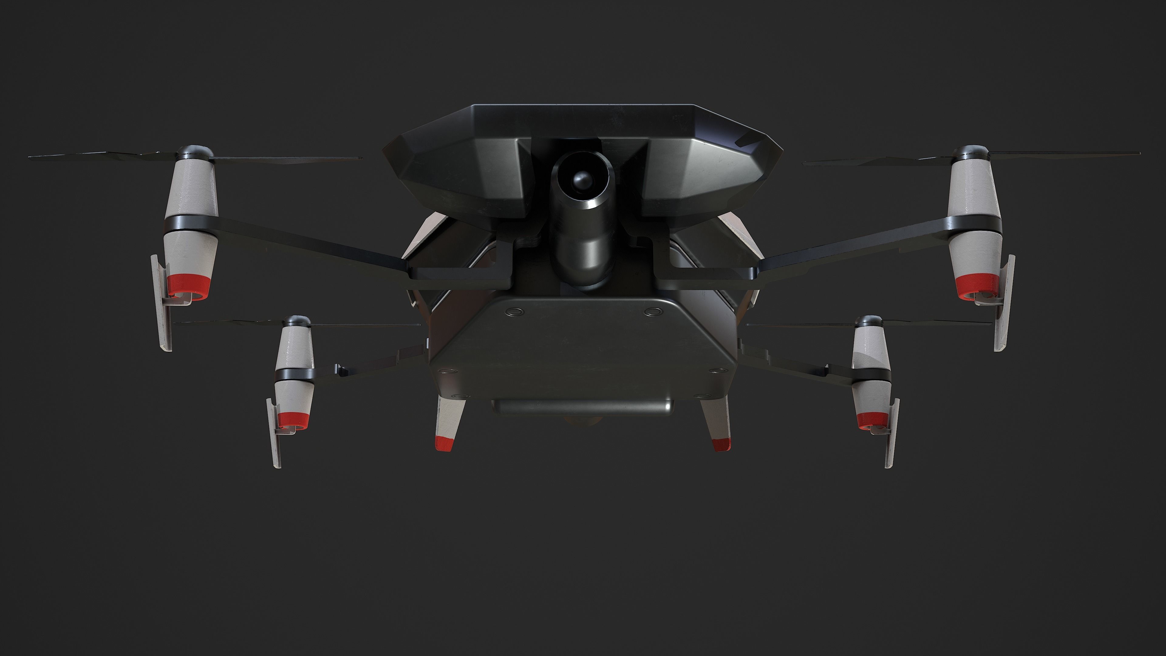 Sci-Fi Drone Low-poly 3D model_10