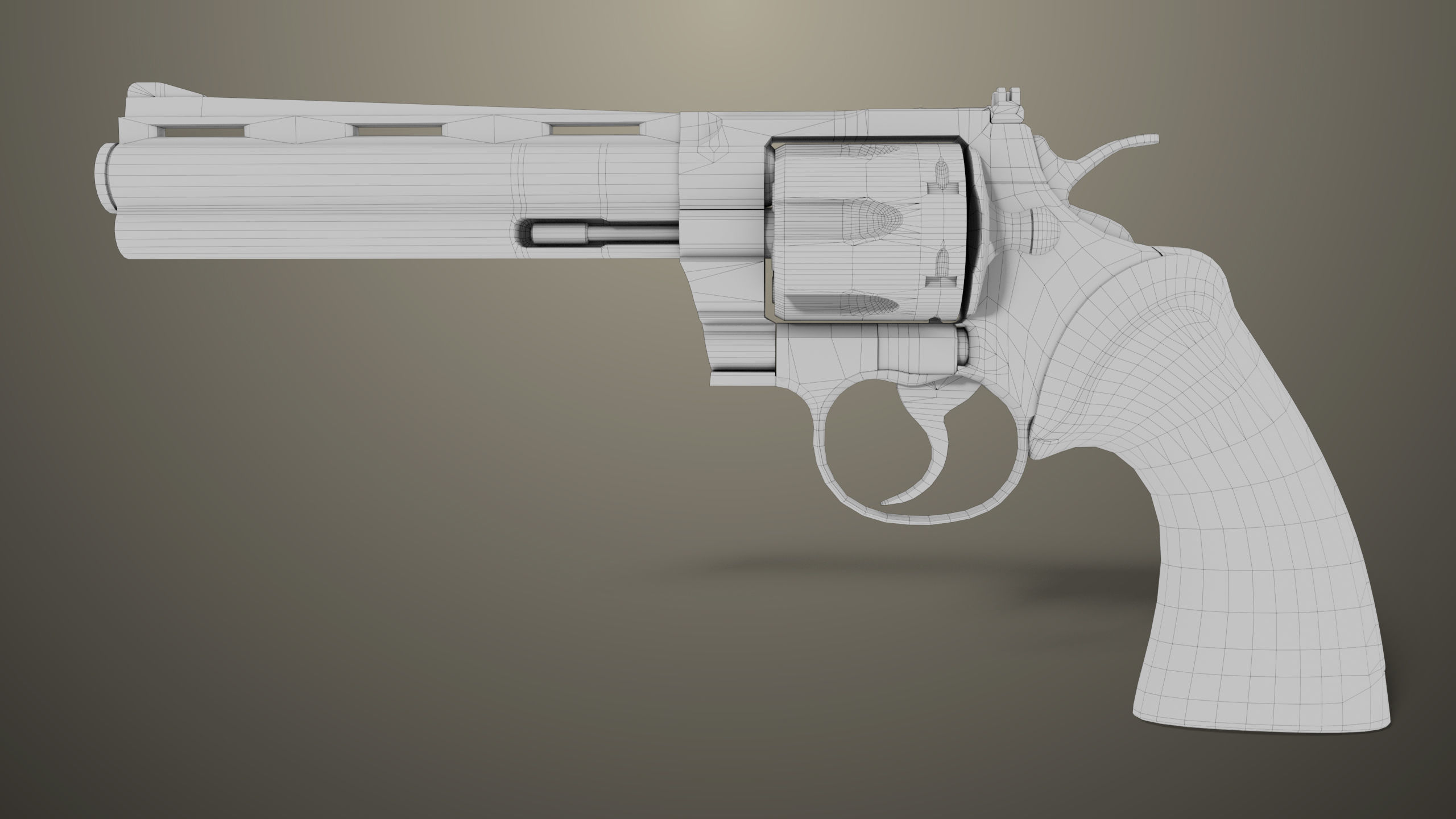 Revolver 05 Black Colt Python All PBR Unity UE Textures Low-poly 3D model_19