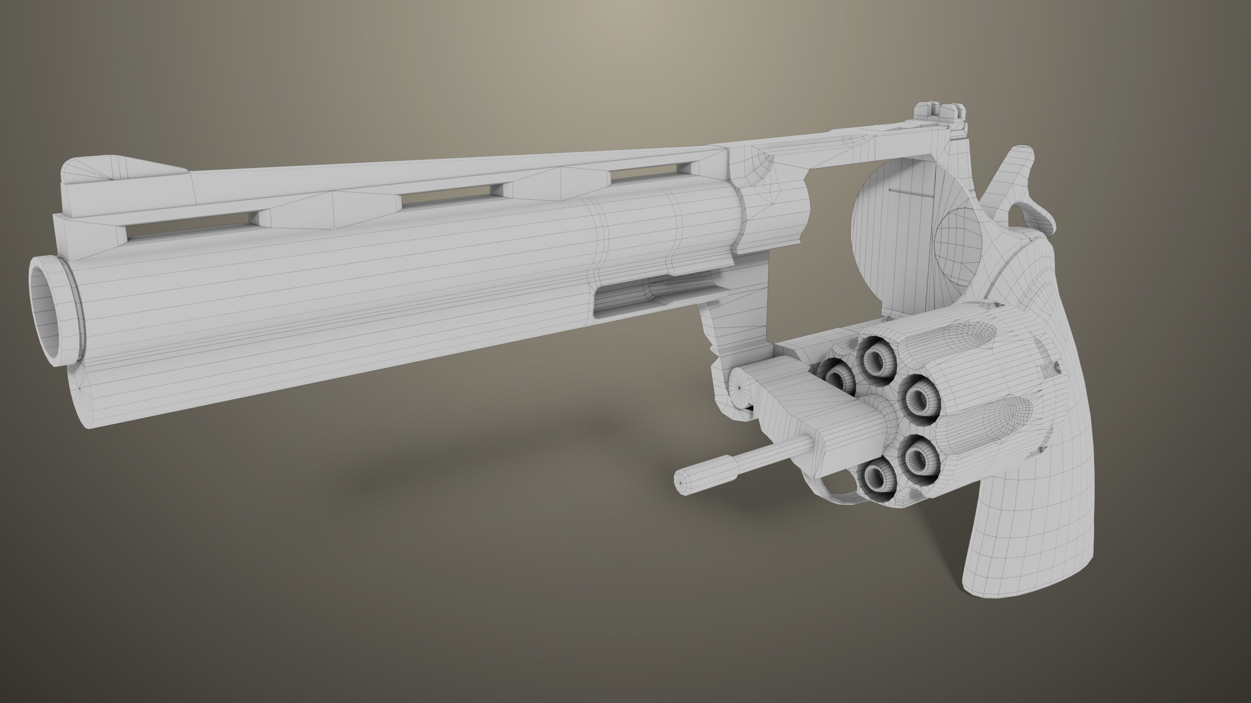 Revolver 05 Black Colt Python All PBR Unity UE Textures Low-poly 3D model_32