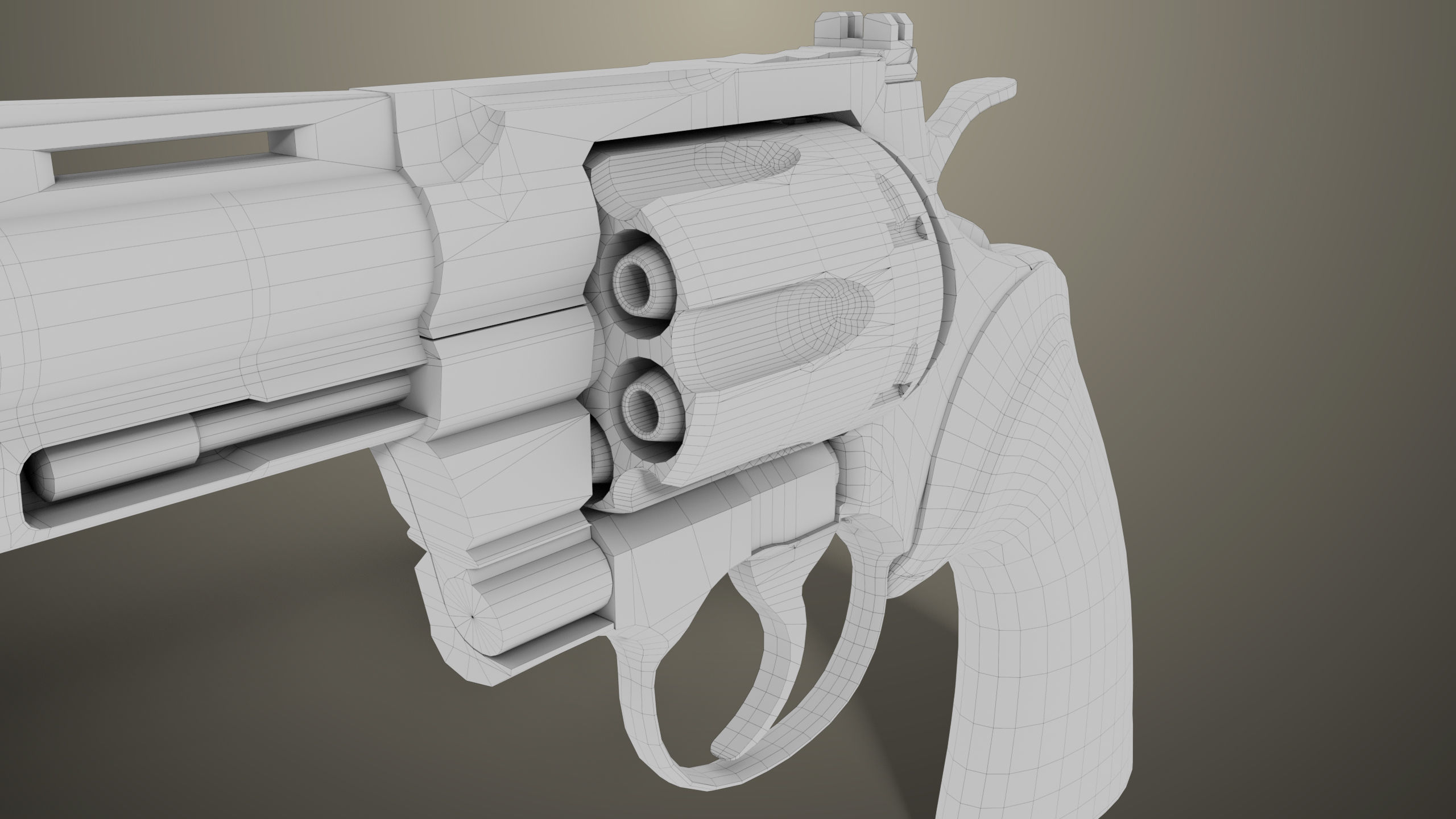 Revolver 05 Black Colt Python All PBR Unity UE Textures Low-poly 3D model_28