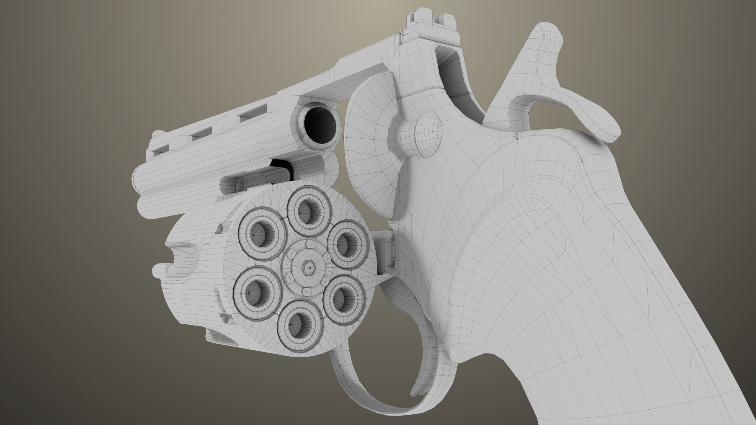 Revolver 05 Black Colt Python All PBR Unity UE Textures Low-poly 3D model_33