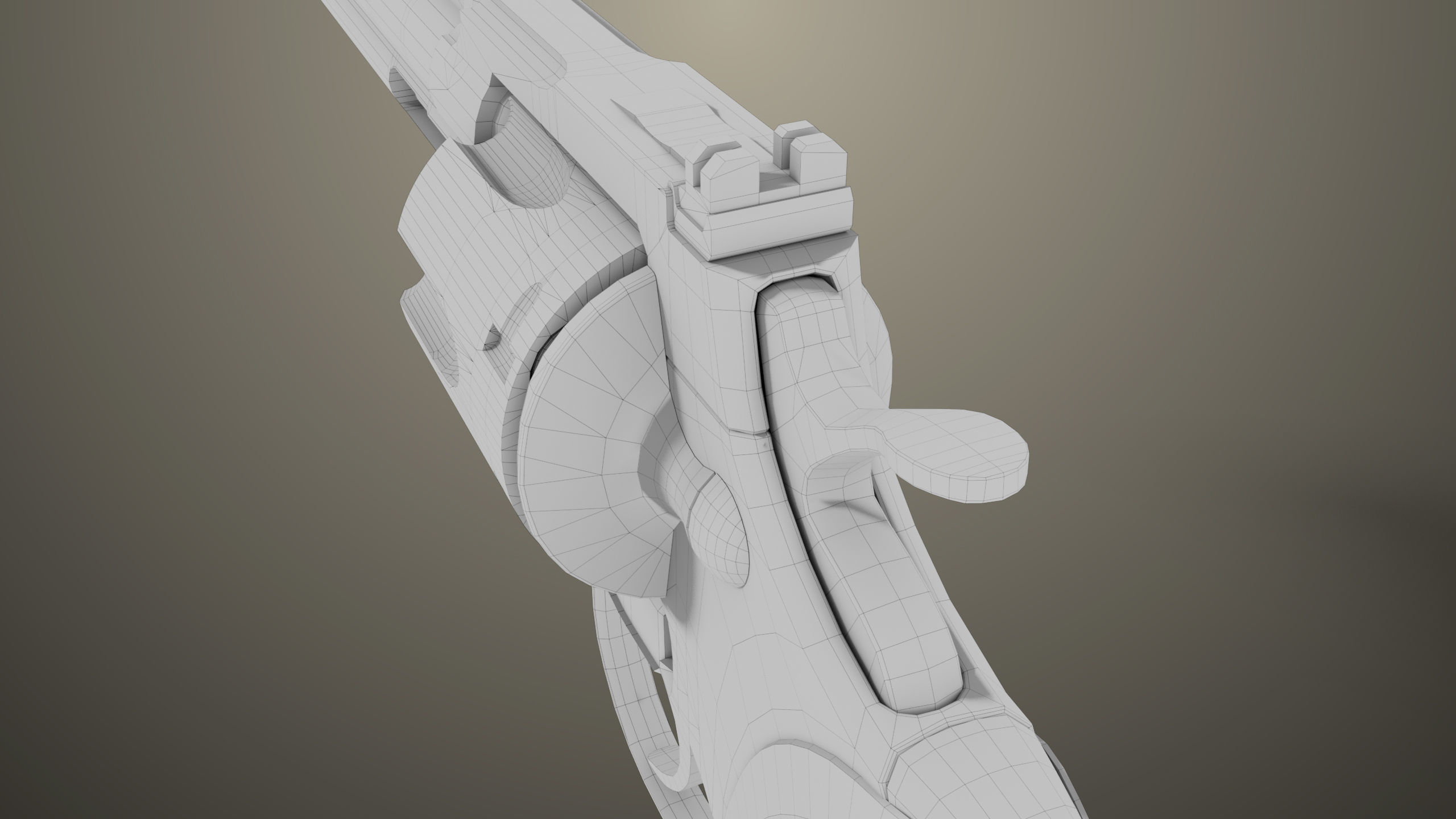 Revolver 05 Black Colt Python All PBR Unity UE Textures Low-poly 3D model_29